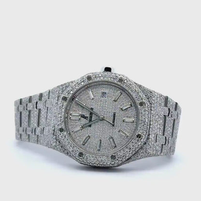 Mens Audemars Piguet Royal Oak Steel Diamond Watch