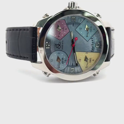 Mens Jacob & Co Five Time Zone JC Quartz Watch