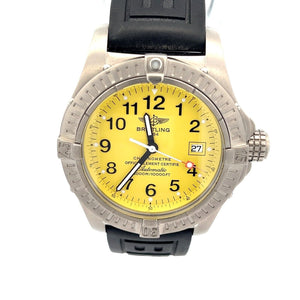 Mens Breitling Avenger Seawolf Automatic Yellow Rare