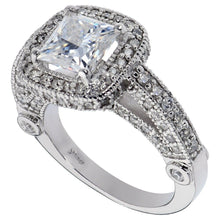 Gold Engagement Ring Diamonds Moissanite GRA Certified Over 3 Carats