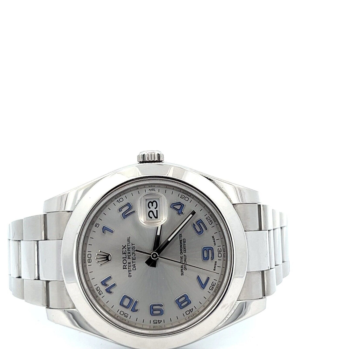 Mens Rolex Datejust II Rhodium Concentric Dial Automatic 116300