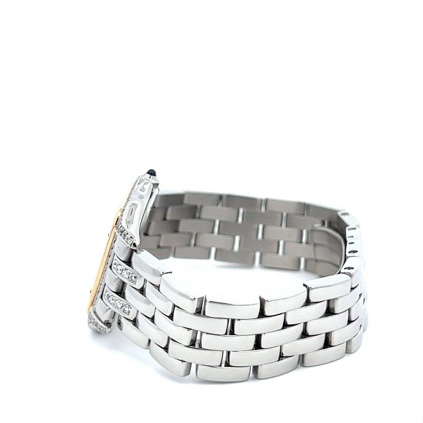 Womens Cartier Panther Panthere 18K Gold Midsize Diamonds