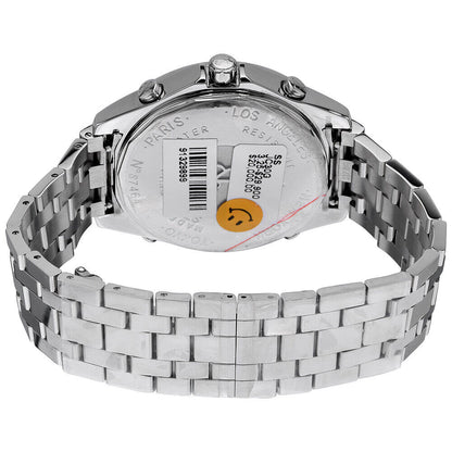 New Mens Jacob & Co. JC 47mm Five 5 Time Zone Stainless Steel Diamonds