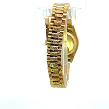 Womens Rolex Datejust President 18K Yellow Gold Diamonds