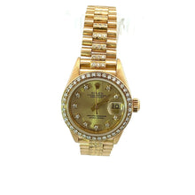 Womens Rolex Datejust President 18K Yellow Gold Diamonds