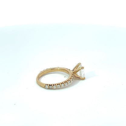 Gold Engagement Ring Diamonds 1.18 Center GIA VS1 G