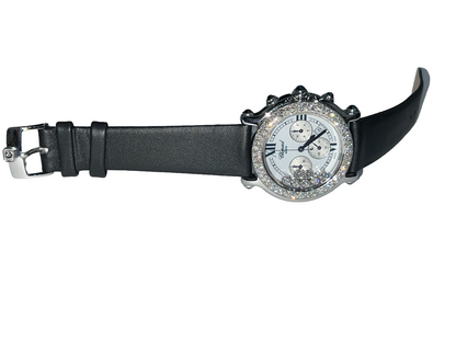 Womens Chopard Happy Sport Chronograph XL Diamonds
