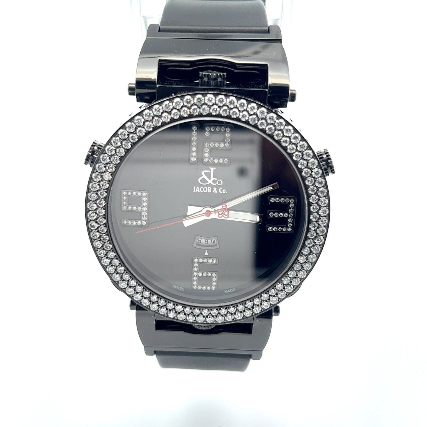 Mens Jacob & Co. Monster Five 5 Time Zone Stainless Steel Diamonds Rare