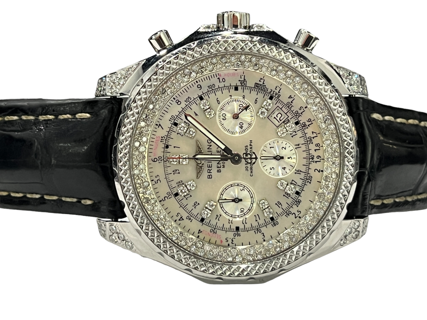 Mens Breitling Bentley Motors Chronograph Diamonds