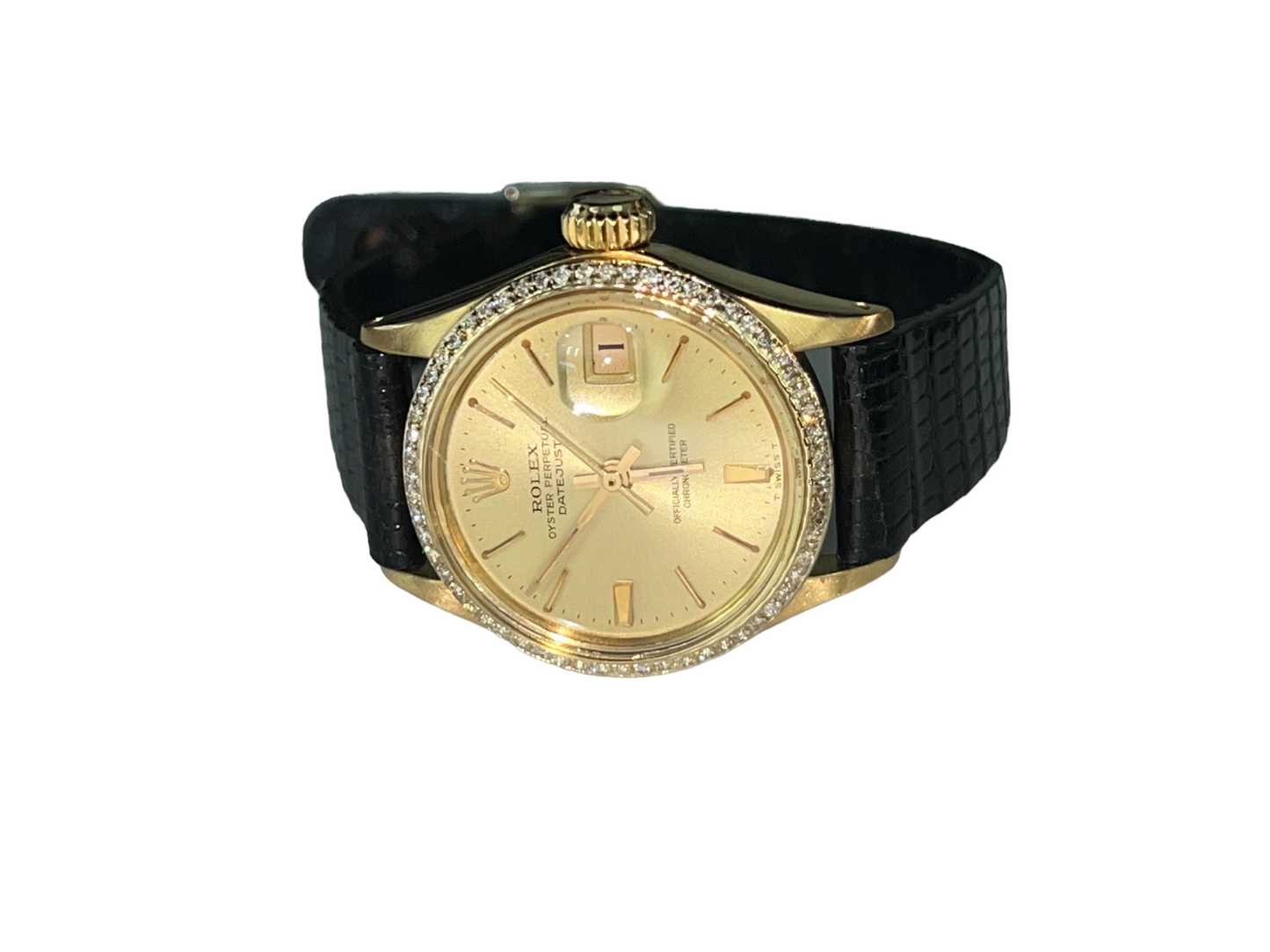 Womens Rolex Datejust President 18K Gold Diamonds