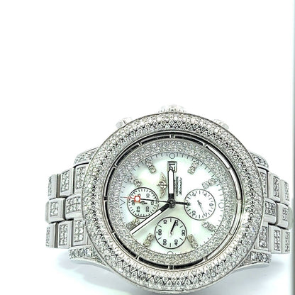 Mens Breitling Super Avenger Steel Automatic Chrono Chronograph Diamonds