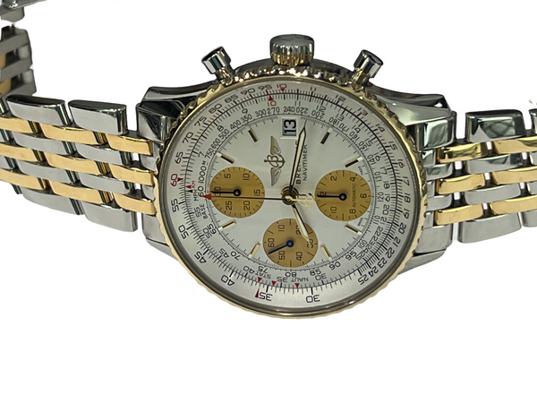 Mens Breitling Navitimer 18K Gold Chronograph Automatic