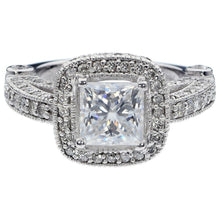 Gold Engagement Ring Diamonds Moissanite GRA Certified Over 3 Carats