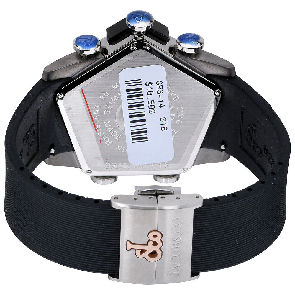 New Mens Jacob & Co. Grand Five 5 Time Zone 18K Gold