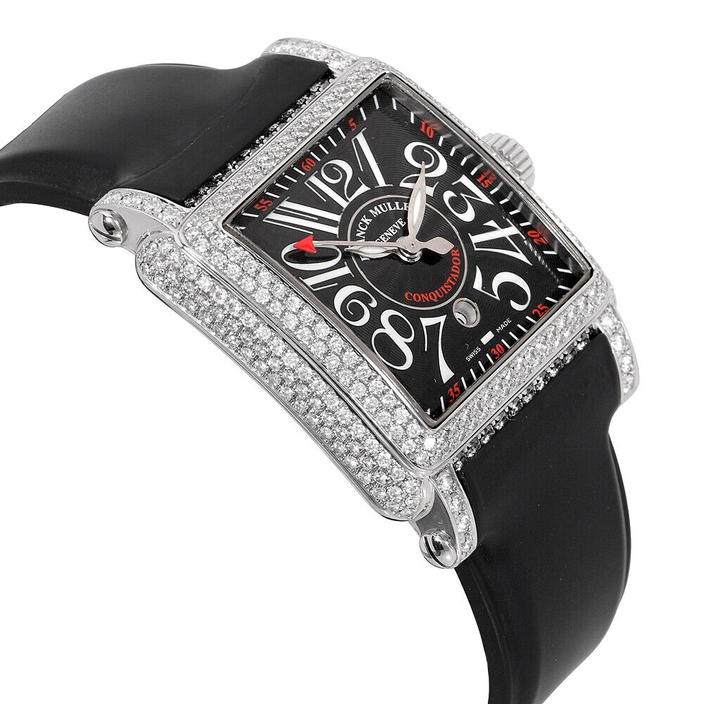 Womens Franck Muller Conquistador Cortez Stainless Steel Automatic Diamonds