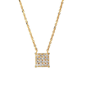 Gold Rope Chain Necklace Diamonds