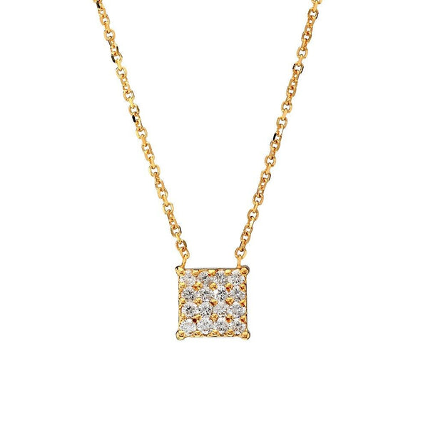 Gold Rope Chain Necklace Diamonds