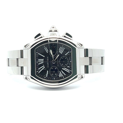 Mens Cartier Roadster XL Chrono Chronograph Stainless Steel Automatic
