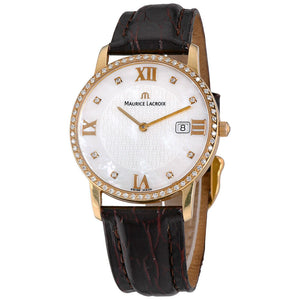 Mens Maurice Lacroix Aurea 18K Gold Diamonds