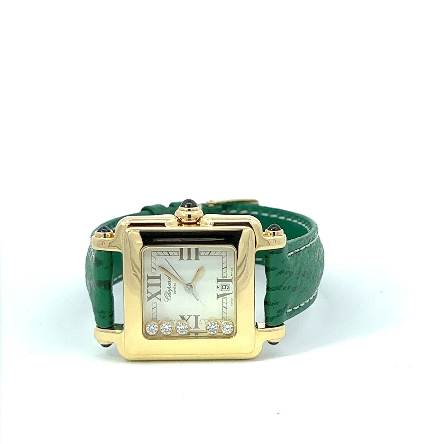 Womens Chopard Happy Sport 18k Yellow Gold Diamonds