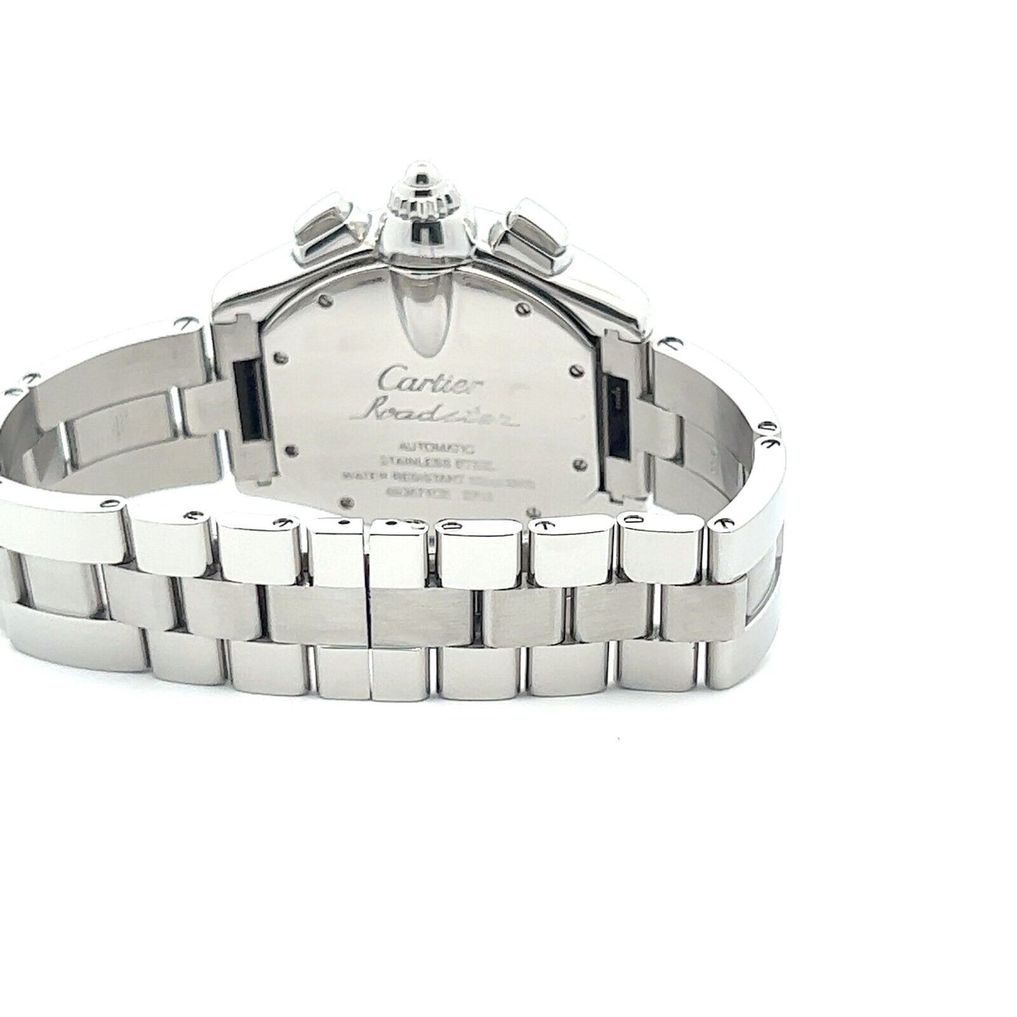 Mens Cartier Roadster XL Chrono Chronograph Stainless Steel Automatic