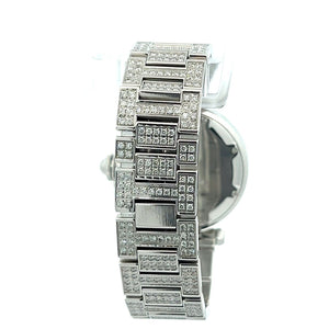 Womens Cartier Pasha Steel Automatic Diamonds