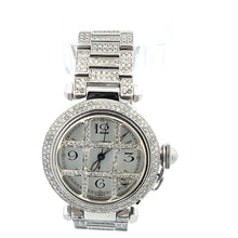 Womens Cartier Pasha Steel Automatic Diamonds