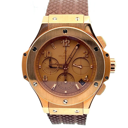 Mens Hublot Big Bang 18K Gold Automatic Chronograph RARE