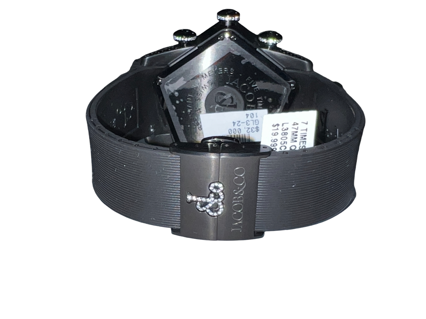 New Mens Jacob & Co. Grand Five 5 Time Zone Carbon Fiber Diamonds