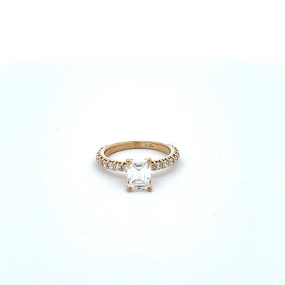 Gold Engagement Ring Diamonds 1.18 Center GIA VS1 G
