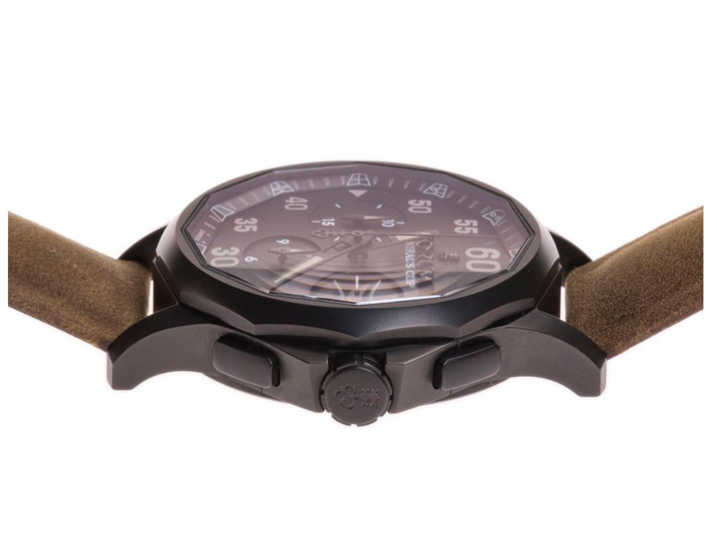 Mens Corum Admirals Cup Legend Military Chronograph PVD Stainless Steel