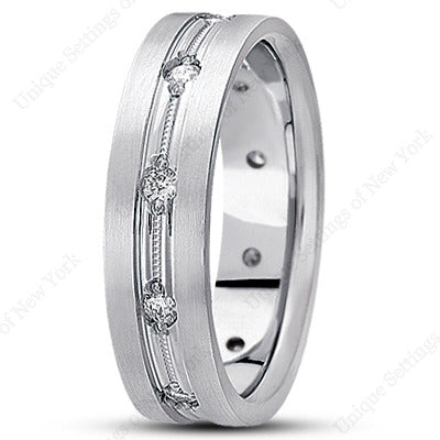 Mens Classic Diamond Wedding Band  - DB1162-RD