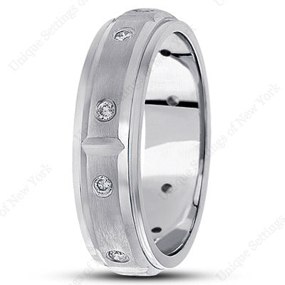 Mens Classic Diamond Wedding Band  - DB1216-RD