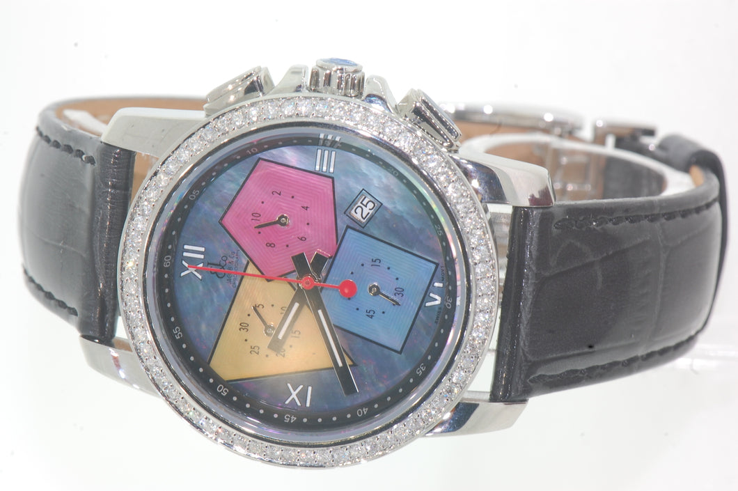 Mens Jacob & Co JC Mother Of Pearl Diamond Watch