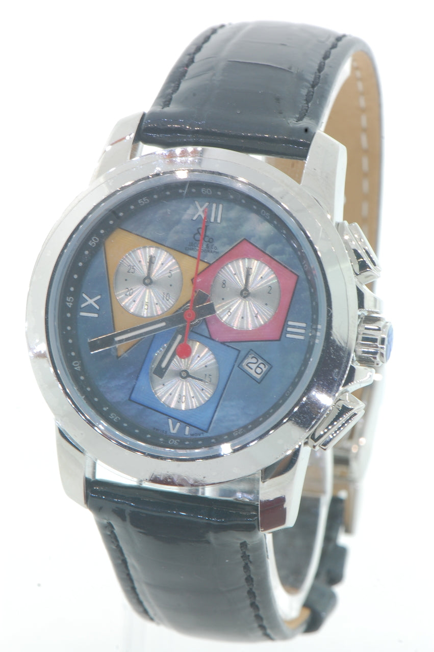 Mens Jacob & Co JC Chronograph Mother Of Pearl Watch