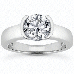 Women's 14K Semi-Bezel Style Engagement Ring