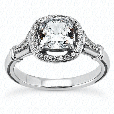 Cushion Center Set Diamond Halo Engagement Ring - ENR9322