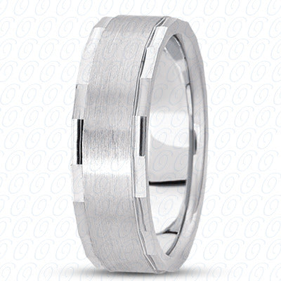 Mens Diamond Carved Light Weight Wedding Band  - LWM1164