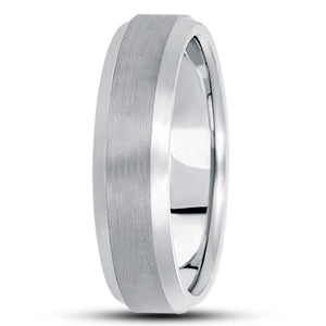 Mens Basic Simple Carved Wedding Band  - M101