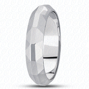 Mens Basic Diamond Carved Wedding Band  - M451