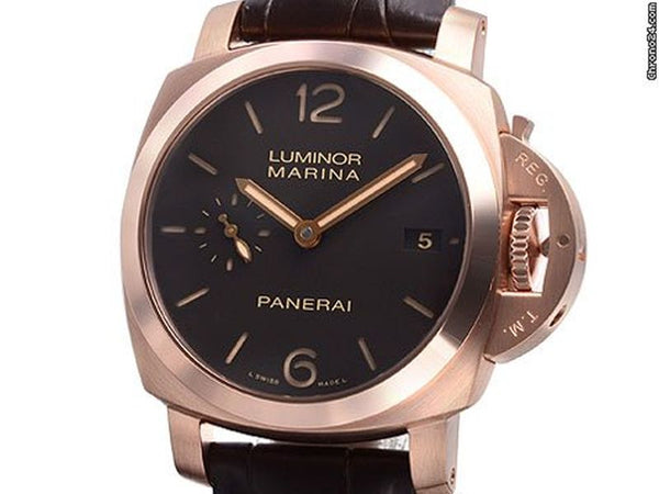Mens Panerai Luminor 18K Rose Gold Watch