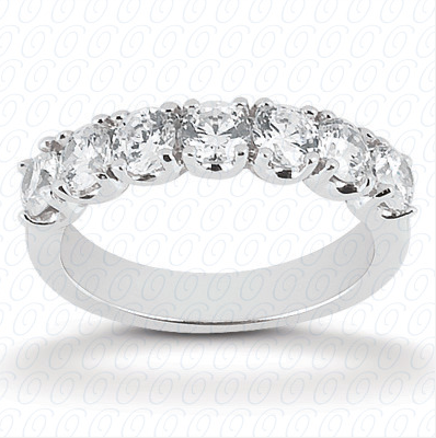 Women's 14K White Gold Diamond Wedding Band-WB940