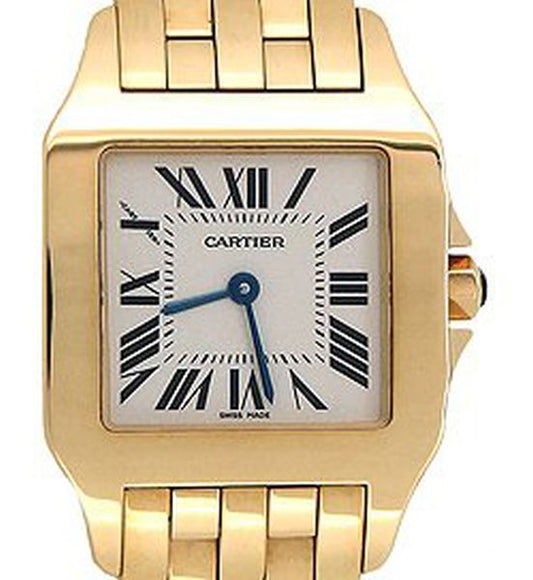 Womens Cartier 18K Solid Gold Santos Demoiselle