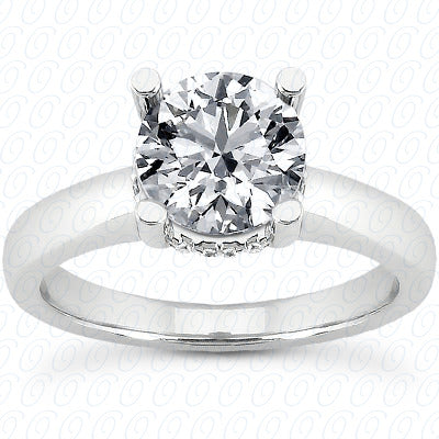 Round Center Set Solitaire Diamond Engagement Ring - ENR8440