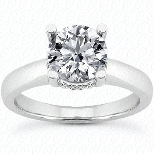 Round Center Set Solitaire Diamond Engagement Ring - ENR8440