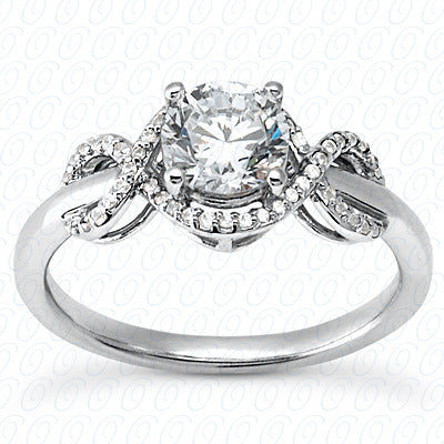 Round Center Set Brilliant Halo Diamond Engagement Ring - ENR9164