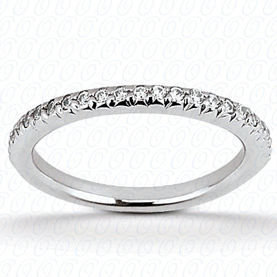 Round Brilliant Pavé Set Diamond Wedding Band - ENS1087-B