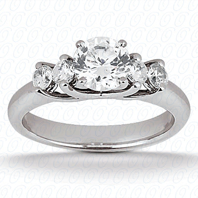 Round Center Prong Set Diamond Engagement Ring - ENS1135-A