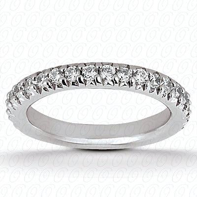 Round Brilliant V Split Set Diamond Wedding Band - ENS1202-B