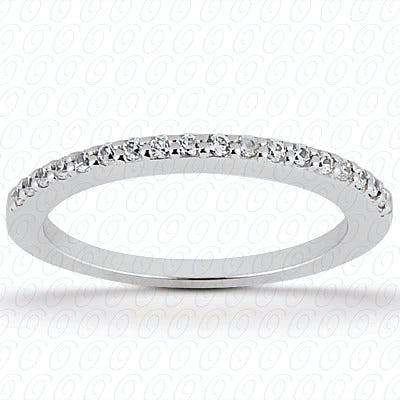 Round Brilliant Half Way Bead Set Diamond Wedding Band- ENS1396-B